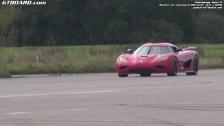 Koenigsegg Agera R warmup exteriour before record run