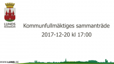 Kommunfullmäktiges sammanträde 2017-12-20