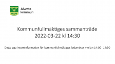 Kommunfullmäktiges sammanträde 2022-03-22
