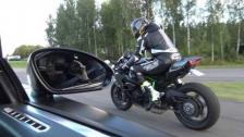[4k] Uncut Kawasaki Ninja H2 vs Bugatti Veyron 16.4 Dutchbugs in 4k Ultra HD