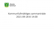 Kommunfullmäktiges sammanträde 2021-09-28