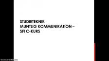 Studieteknik - muntlig kommunikation c kurs