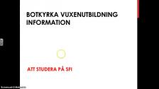 Att studera på sfi - på arabiska.