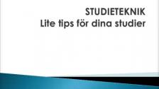 Studieteknik lite tips för dina studier (turkiska)