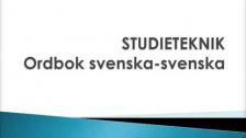 Använda ordbok svenska-svenska (på franska)