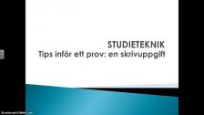 Tips inför ett prov - en skrivuppgift - på arabiska