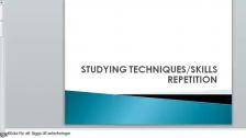Techniques and skills repetition