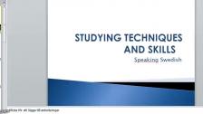 Techniques and skills speaking Swedish