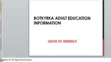 Information leave of absence