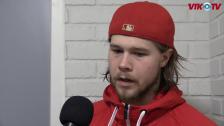Victor Öhman och Simon Mitman efter en poäng mot Troja.