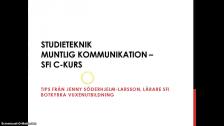 Muntlig kommunikation (sfi C-kurs)