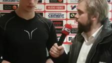 Kaptenen Carl-Johan Svensson efter derbysegern mot Skövde med 5-2