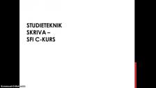Studietips skriva C-kurs