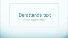 Berättande text - turkiska