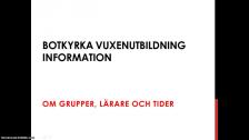 Information om grupper, lärare och tider - på ryska