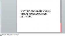 Techniques and skills verbal communication