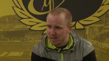 Simon Lundevall inför träningsmatchen mot ÖIS